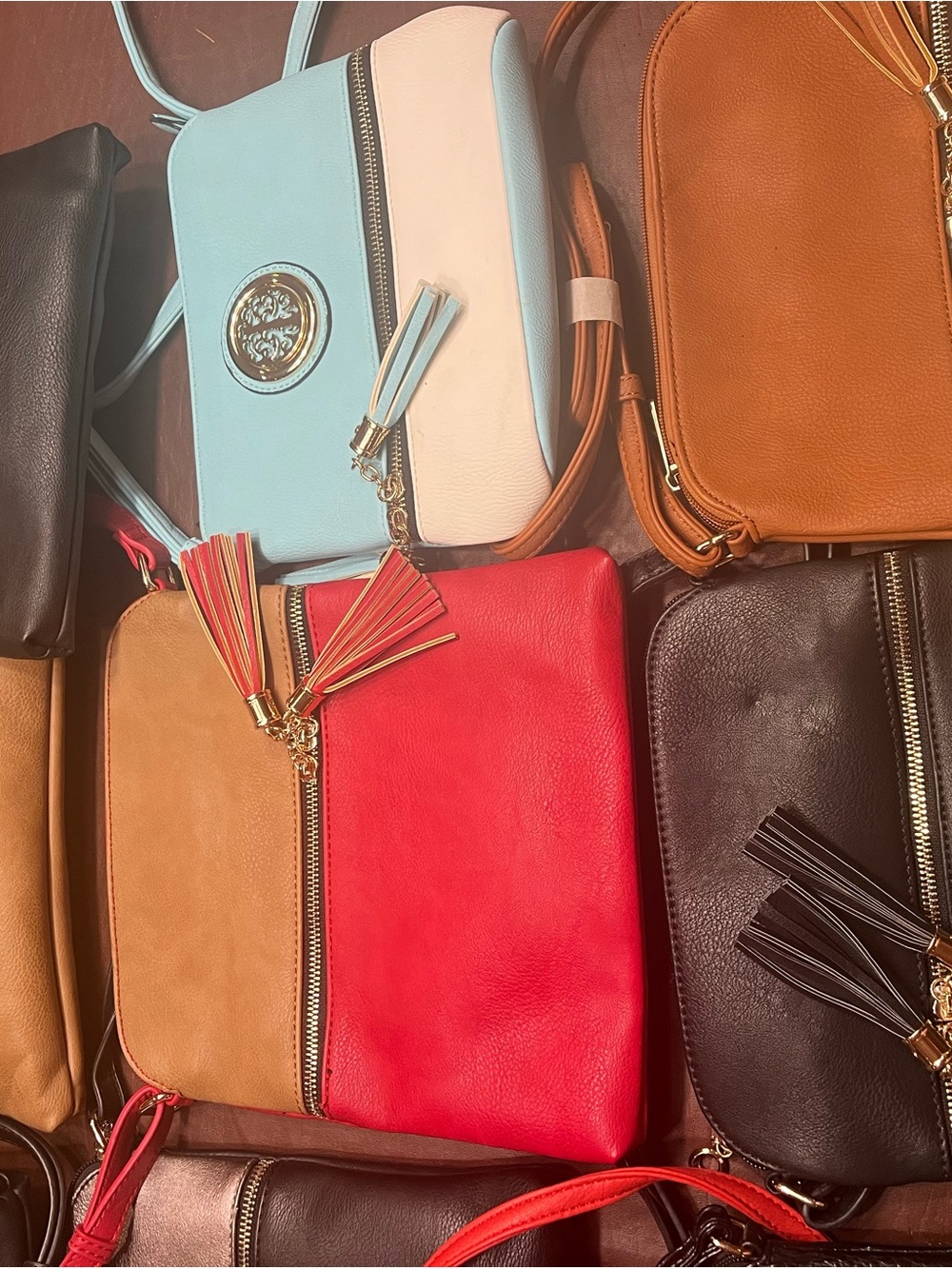 Women’s Two-Tone Crossbody Bag -choose 1